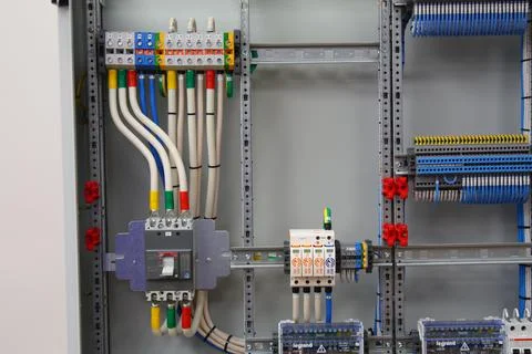 Current circuit breakers. Stock Photos