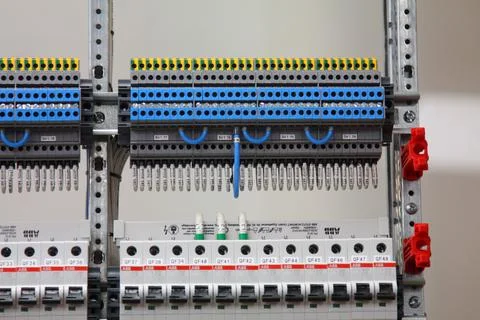 Current circuit breakers. Stock Photos