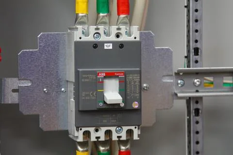 Current circuit breakers. Stock Photos