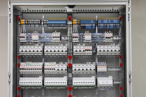 Current circuit breakers. Stock Photos