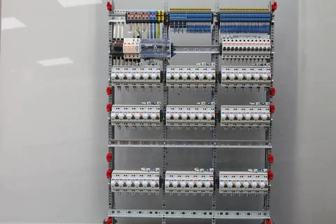 Current circuit breakers. Stock Photos
