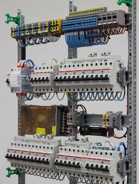 Current circuit breakers. Stock Photos