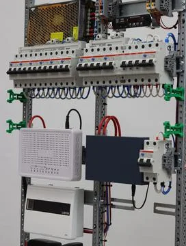 Current circuit breakers. Stock Photos