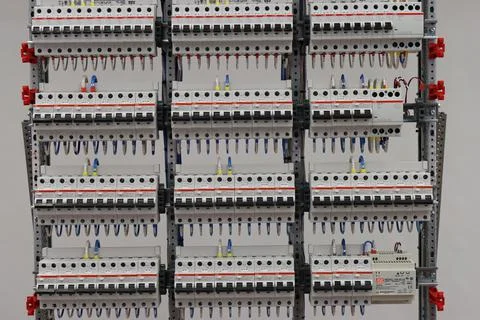 Current circuit breakers. Stock Photos
