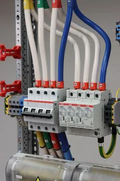 Current circuit breakers. Stock Photos