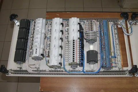 Current circuit breakers. Stock Photos