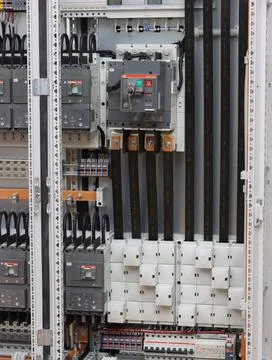 Current circuit breakers. Stock Photos