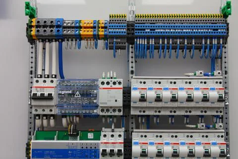 Current circuit breakers. Stock Photos