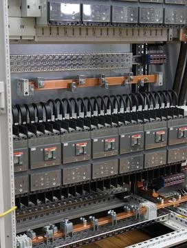 Current circuit breakers. Stock Photos