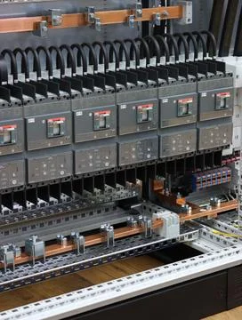 Current circuit breakers. Stock Photos