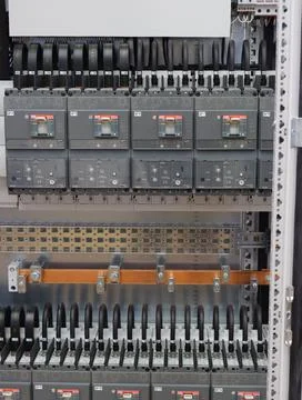 Current circuit breakers. Stock Photos
