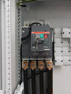 Current circuit breakers. Stock Photos
