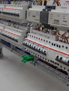 Current circuit breakers. Stock Photos