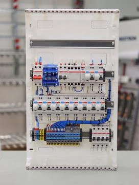 Current circuit breakers. Stock Photos