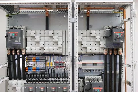 Current circuit breakers. Stock Photos