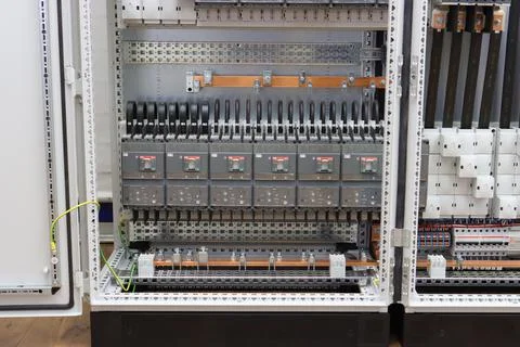 Current circuit breakers. Stock Photos