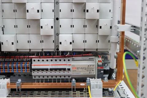 Current circuit breakers. Stock Photos
