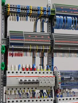 Current circuit breakers. Stock Photos