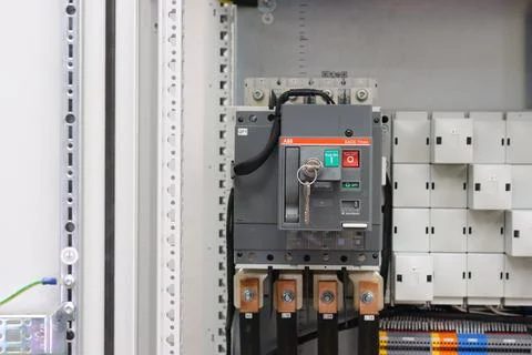 Current circuit breakers. Stock Photos