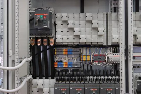 Current circuit breakers. Stock Photos