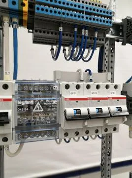 Current circuit breakers. Stock Photos