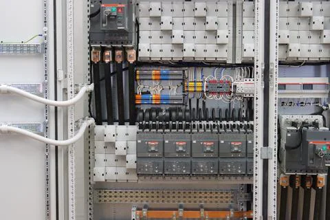 Current circuit breakers. Stock Photos