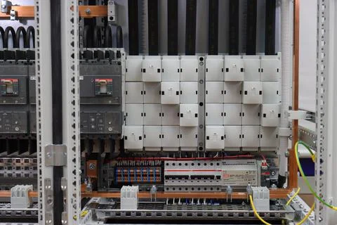 Current circuit breakers. Stock Photos