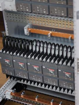 Current circuit breakers. Stock Photos