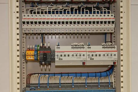 Current circuit breakers. Stock Photos
