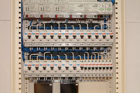 Current circuit breakers. Stock Photos