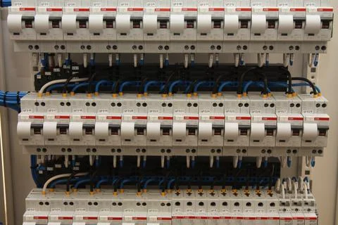 Current circuit breakers. Stock Photos