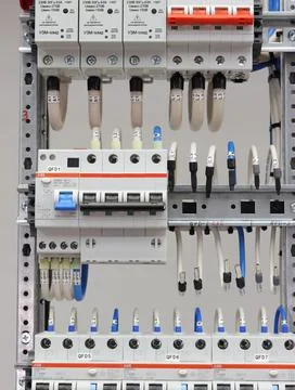 Current circuit breakers. Stock Photos