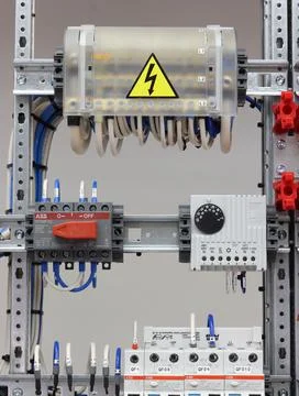 Current circuit breakers. Stock Photos