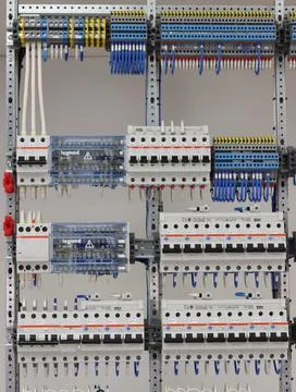 Current circuit breakers. Stock Photos