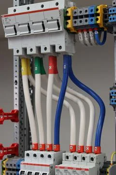 Current circuit breakers. Stock Photos