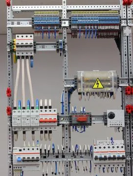 Current circuit breakers. Stock Photos