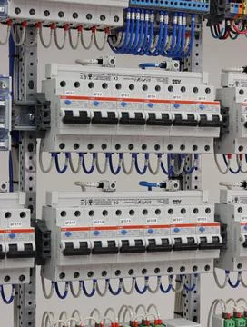 Current circuit breakers. Stock Photos