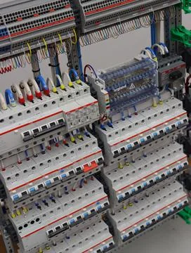 Current circuit breakers. Stock Photos