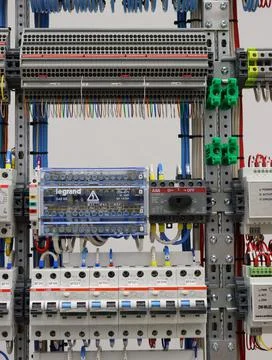 Current circuit breakers. Stock Photos