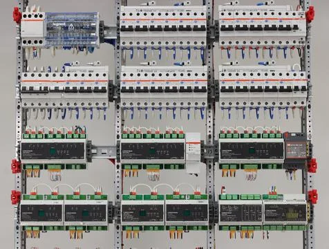 Current circuit breakers. Stock Photos