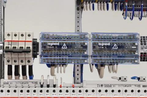 Current circuit breakers. Stock Photos