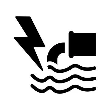 Current, effluent, flow icon. Stock Illustration