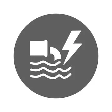Current, effluent, flow icon. Stock Illustration