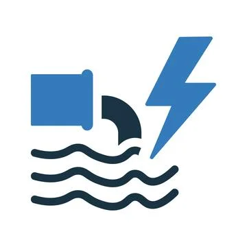 Current, effluent, flow icon. Stock Illustration