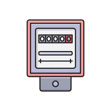 Current flat color icon Stock Illustration