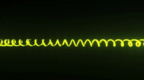 Current flow through curved line Stock Footage 34288123