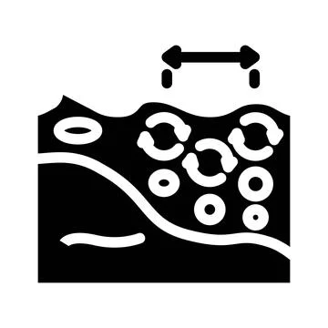 Current generator tidal power glyph icon vector illustration Stock Illustration
