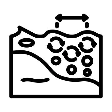 Current generator tidal power line icon vector illustration Stock Illustration