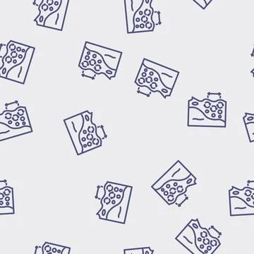 Current generator tidal power line vector seamless pattern Illustrazione stock