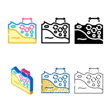 Current generator tidal power pack color icon vector Stock Illustration